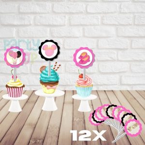 Mini Toppers Para Festa De Minnie