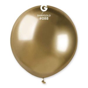 25 Balões Ouro Cromados de 48 cm GEMAR