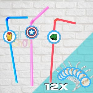 12 Palhinhas Para Festa De Avengers